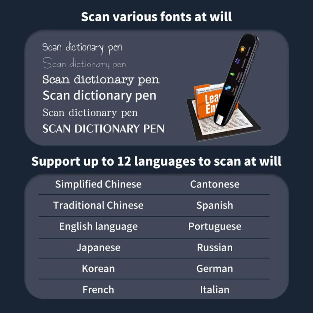 Translator 112 Languages Offline WIFI Scanning Translation Pen Scan Marker Instant Smart Voice Translator High Quality and Cheap