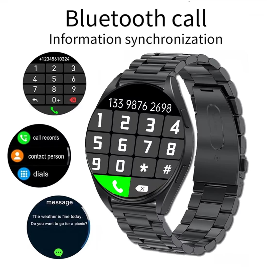 2024 New Bluetooth Call Smart Watch 6 Pro Heart Rate Custom Dials Sport Men Woman Smarthwhatch Health Monitor Smartwatch for Man