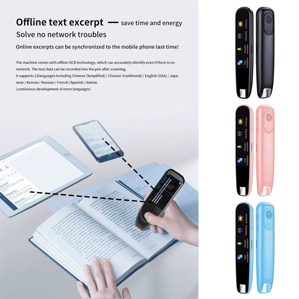 Translator 112 Languages Offline WIFI Scanning Translation Pen Scan Marker Instant Smart Voice Translator High Quality and Cheap